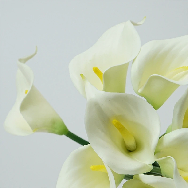 Artificial Real-Touch Calla Lily Bouquet - 13"-Lunkadee