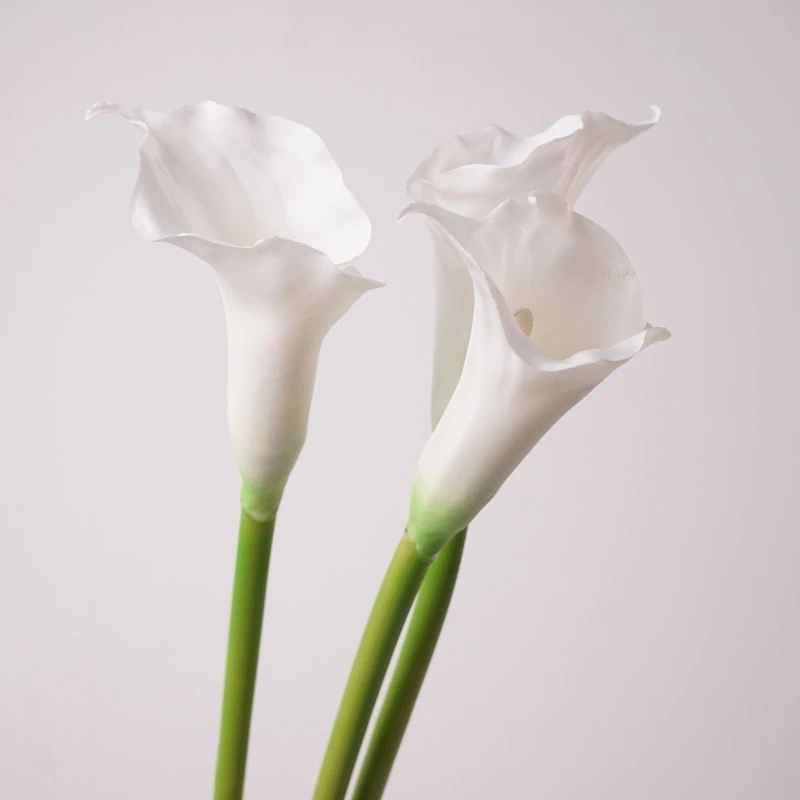 Artificial Real-Touch Trumpet Calla Lily Stems - 28.3"-Lunkadee
