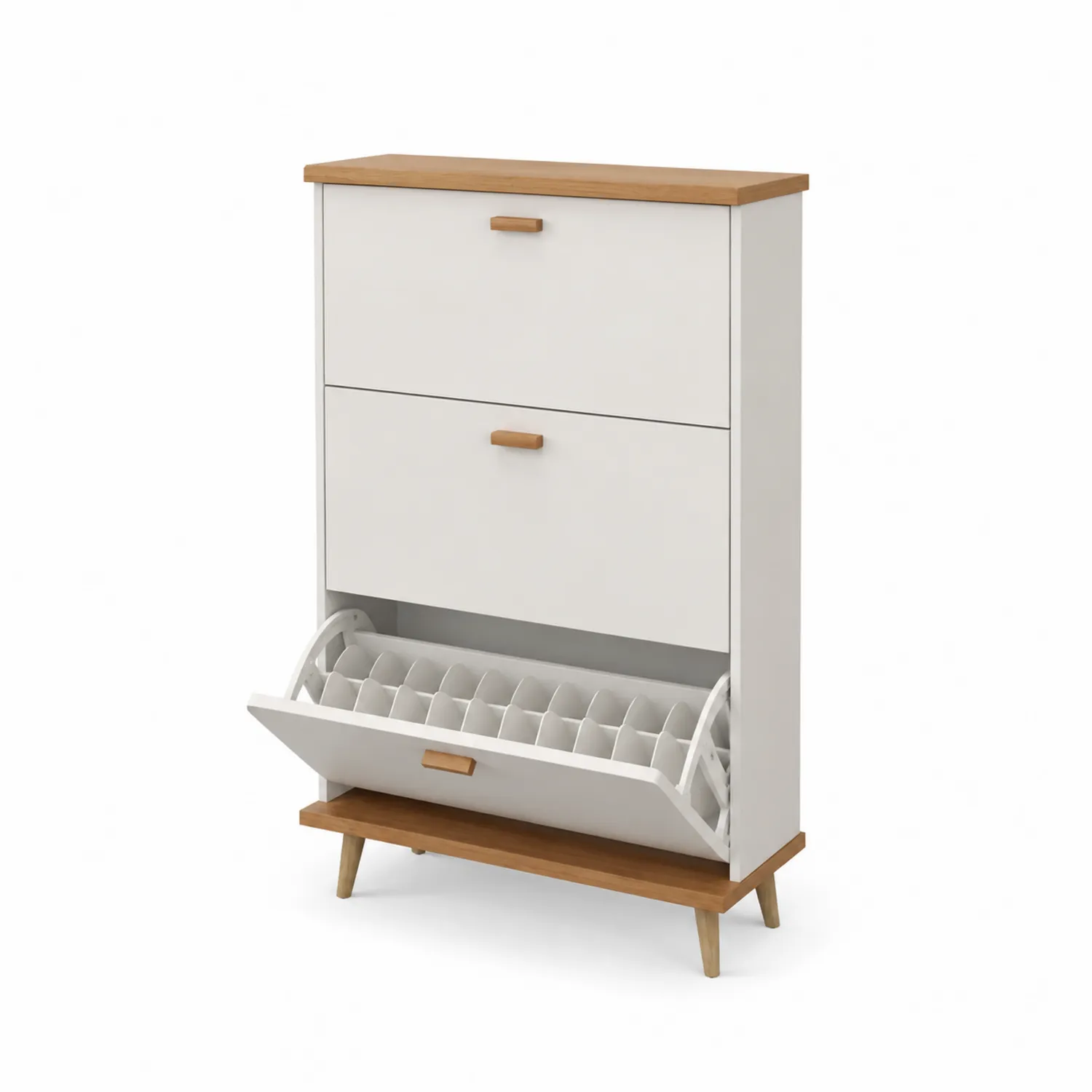 Armoire à chaussures MDF et bois 3 tiroirs-Lumdilorin