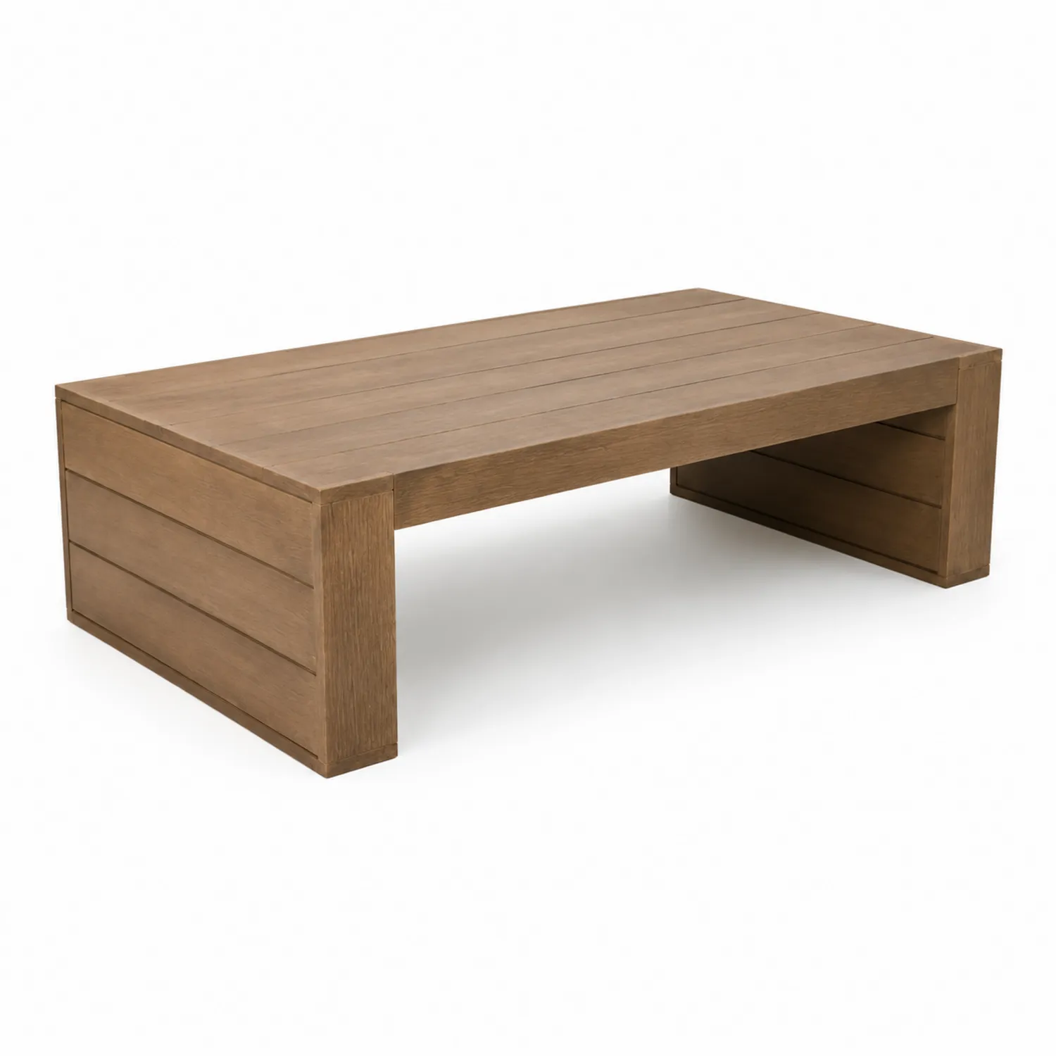 Table basse en bois brun pour extérieur 120x60x35 cm-Lumdilorin