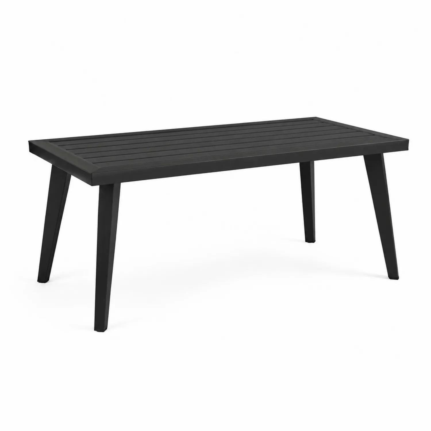 Table extérieure en aluminium noir 150x90x75 cm-Lumdilorin