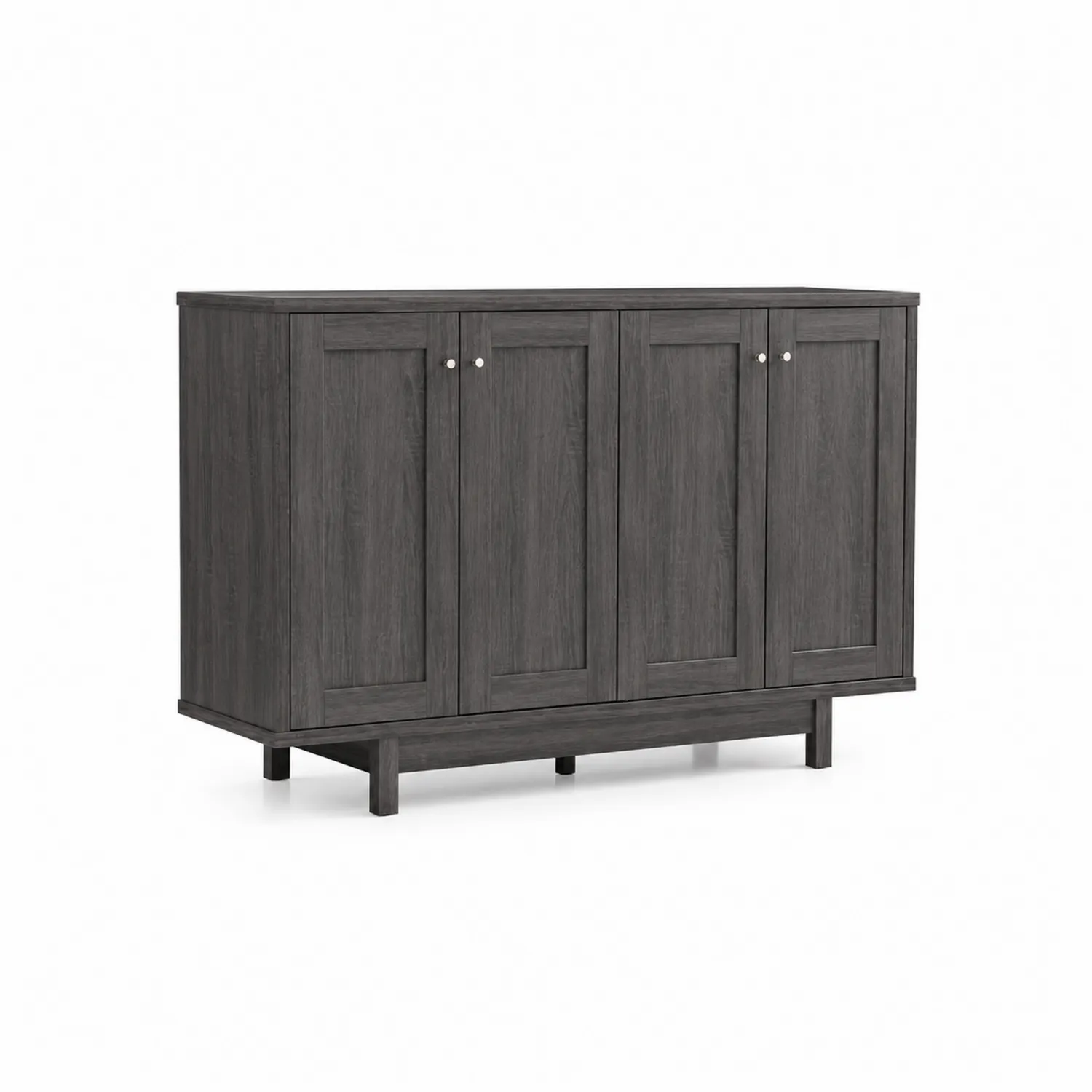 Buffet en bois MDF Gris foncé 160x40x90 cm-Lumdilorin
