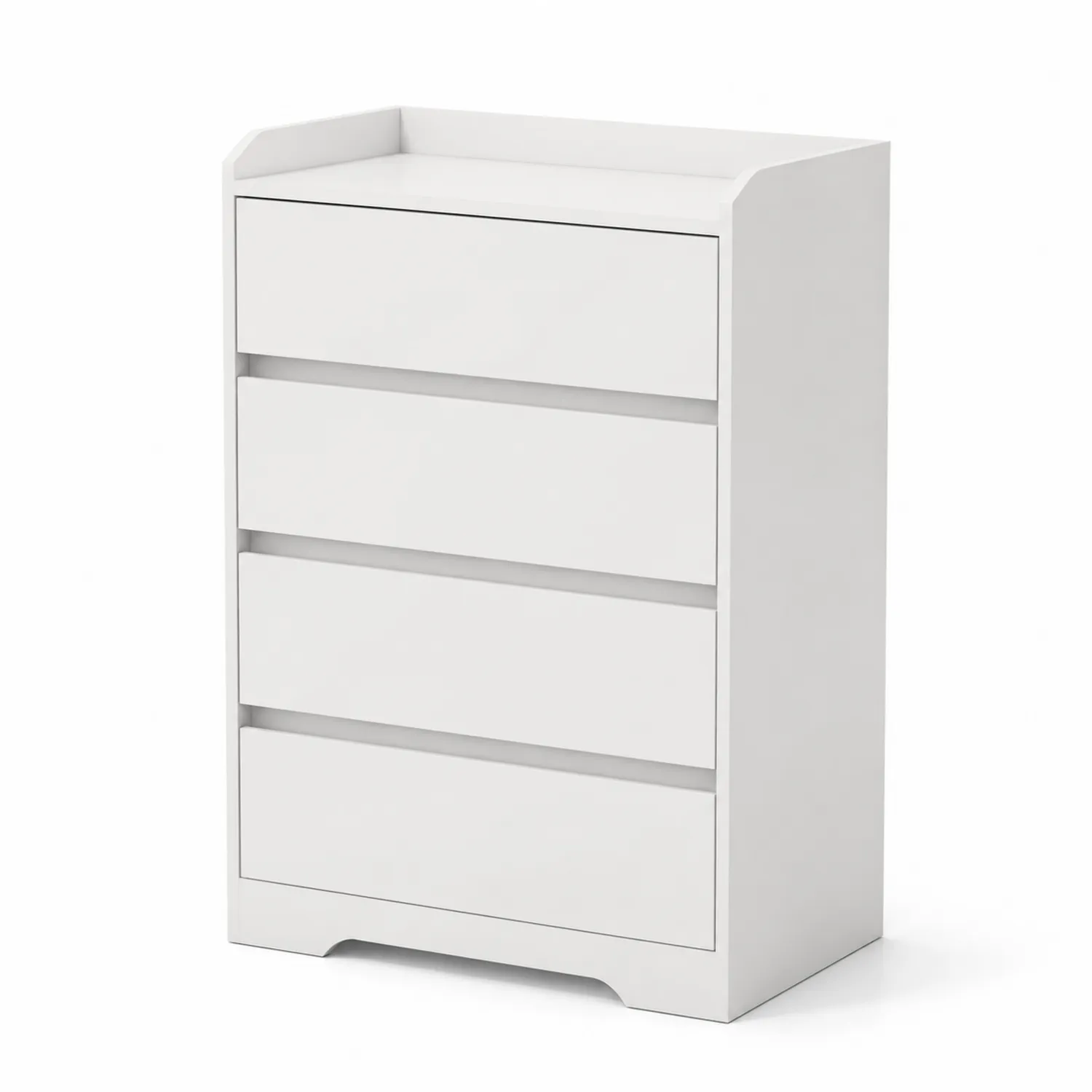 Commode 4 tiroirs en bois MDF Blanc-Lumdilorin