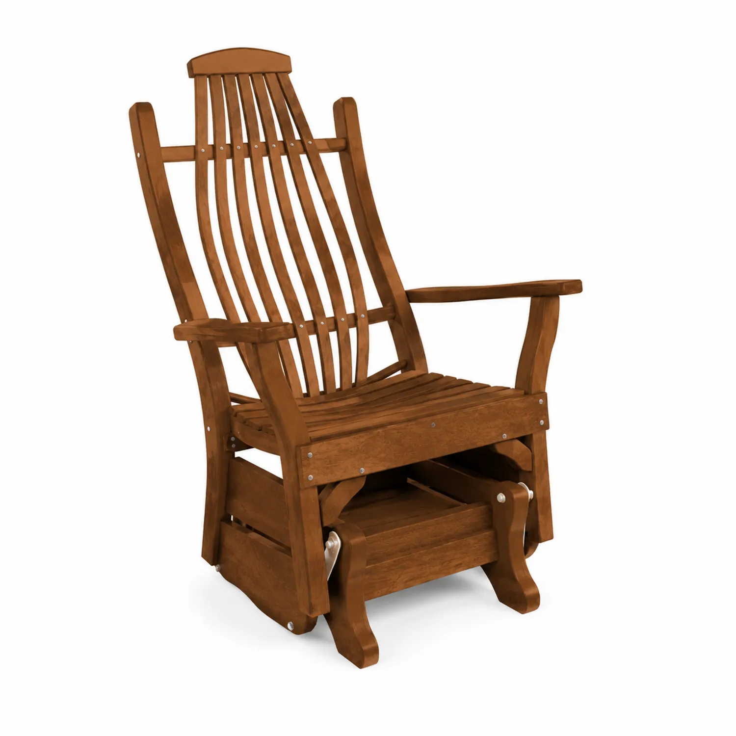 Chaise berçante en bois avec accoudoirs-Lumdilorin