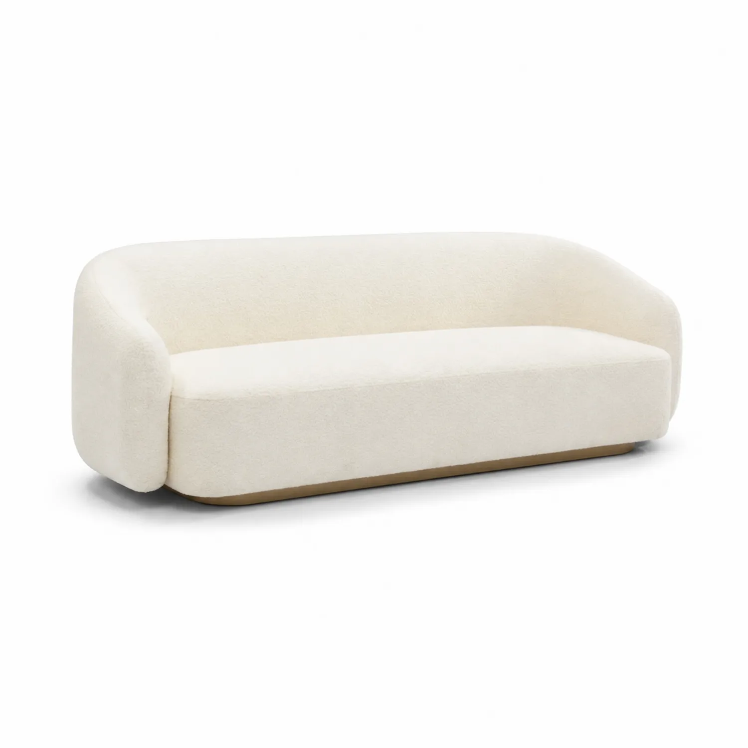 Canapé 3 places en tissu blanc 220 cm-Lumdilorin