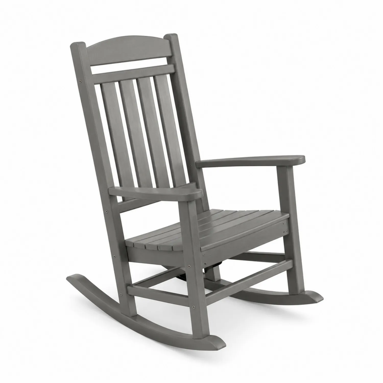 Chaise à bascule en plastique gris pour extérieur-Lumdilorin
