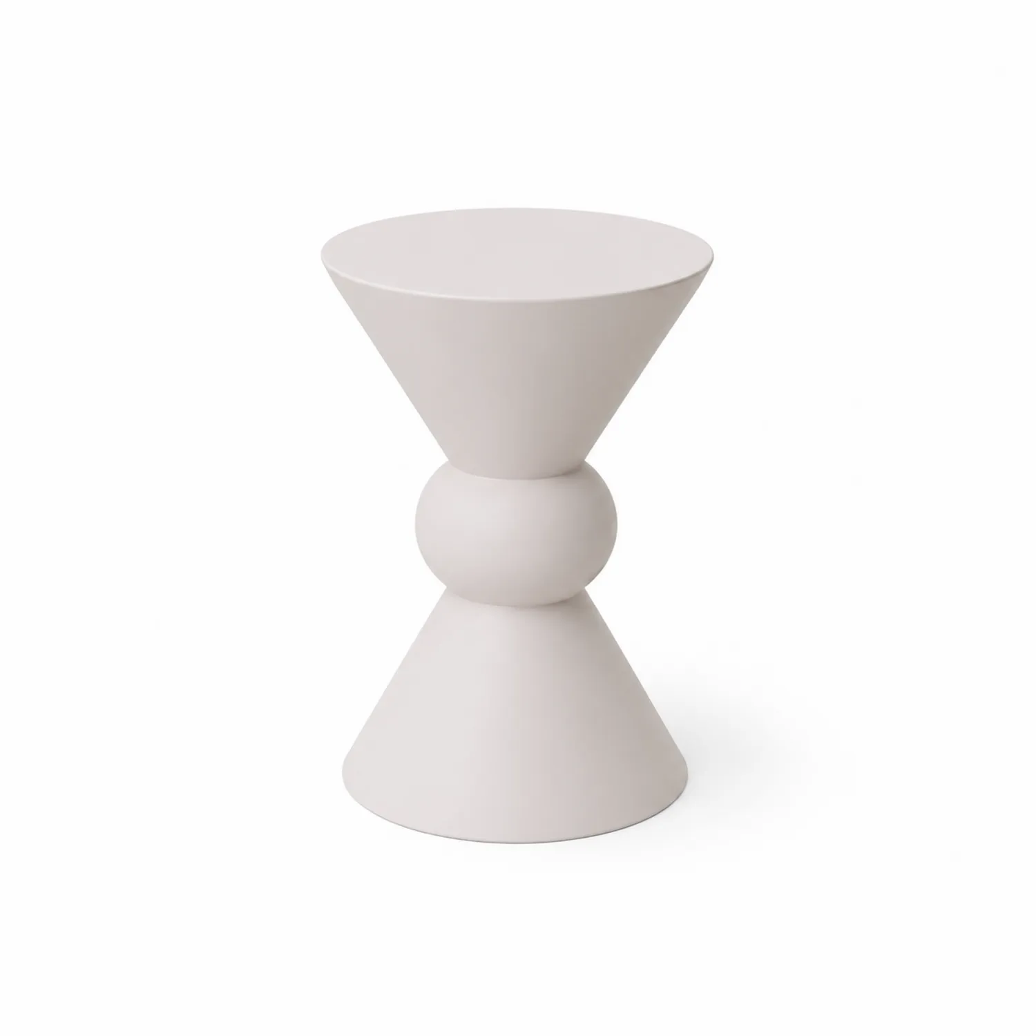 Table d'appoint extérieure en résine blanche-Lumdilorin