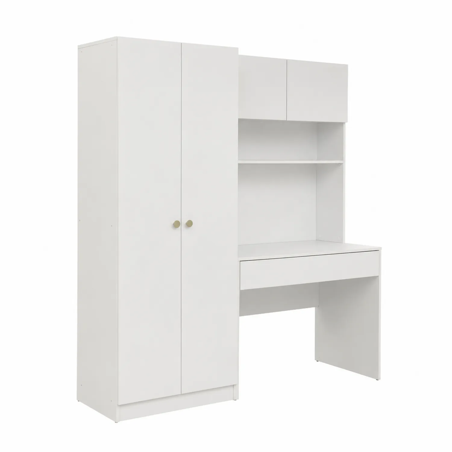 Szafa z biurkiem z płyty MDF Białe 200x140x50 cm