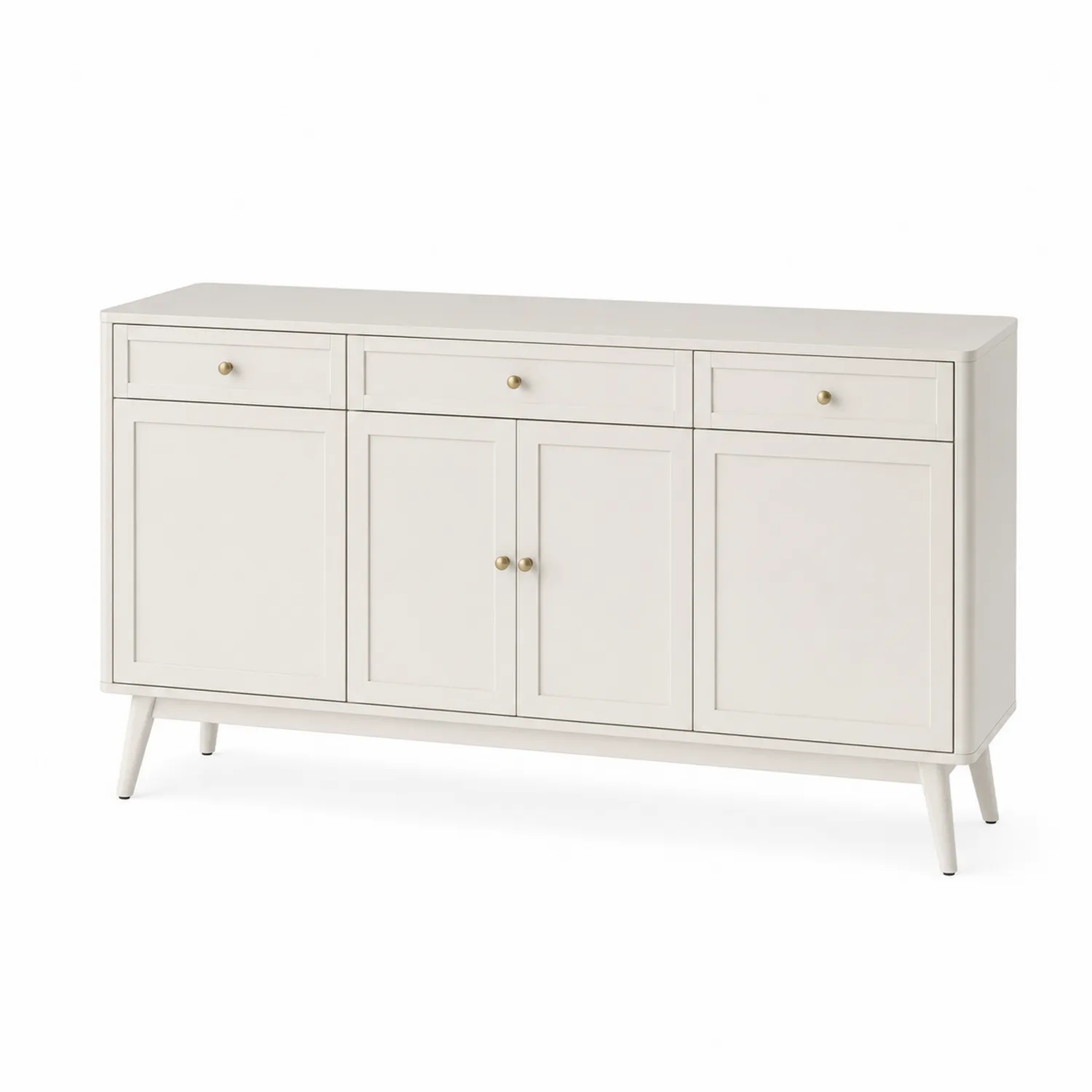 Biały bufet z drewna i MDF, 150cm