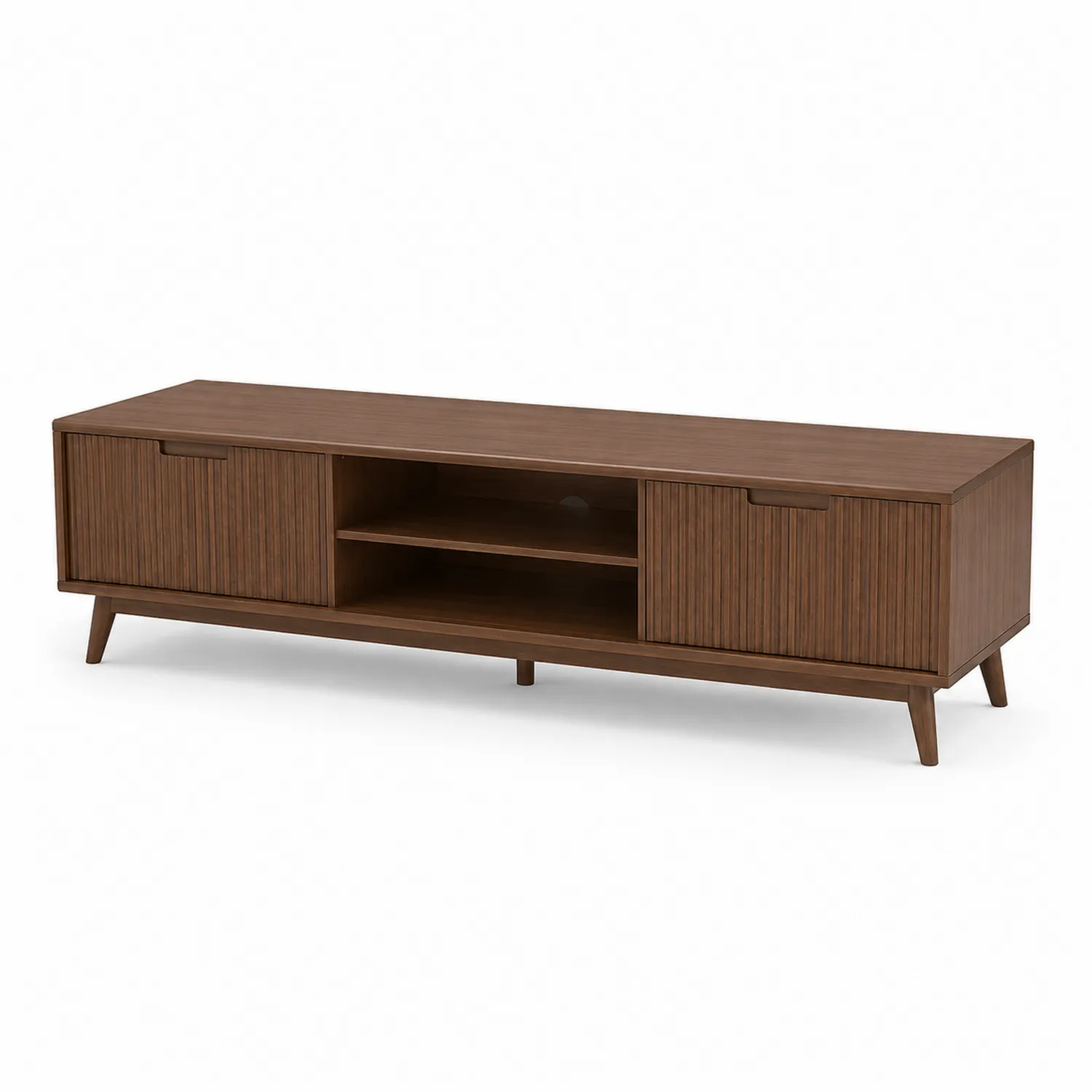 Szafka RTV drewniana brązowa 180x45x50 cm