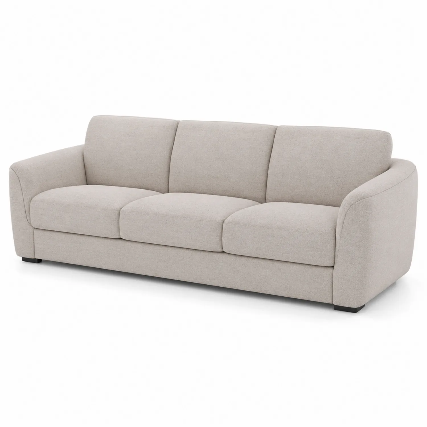 Trzyosobowa sofa z tkaniny beżowej