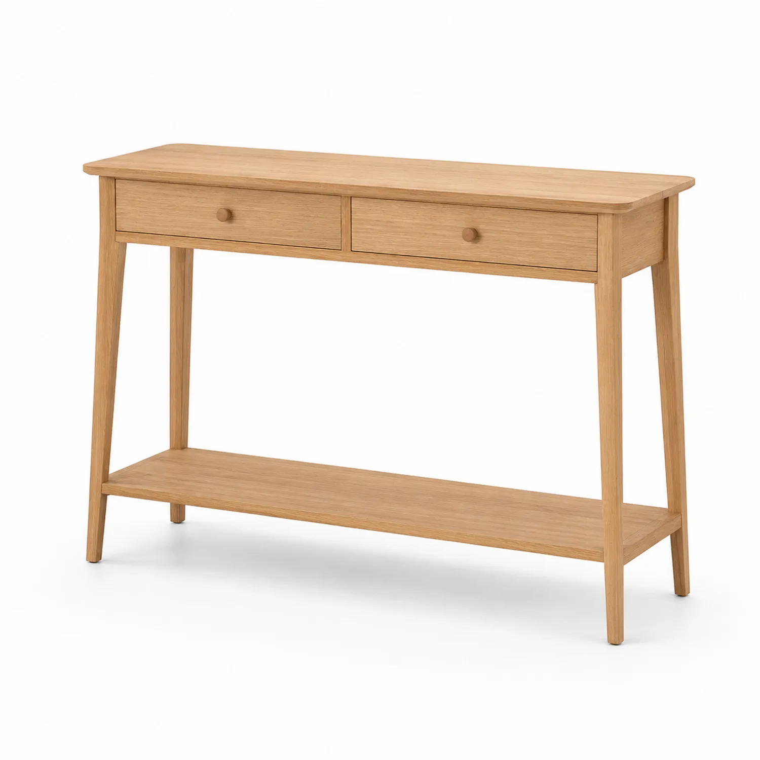 Stolik drewniany z 2 szufladami, 100 cm