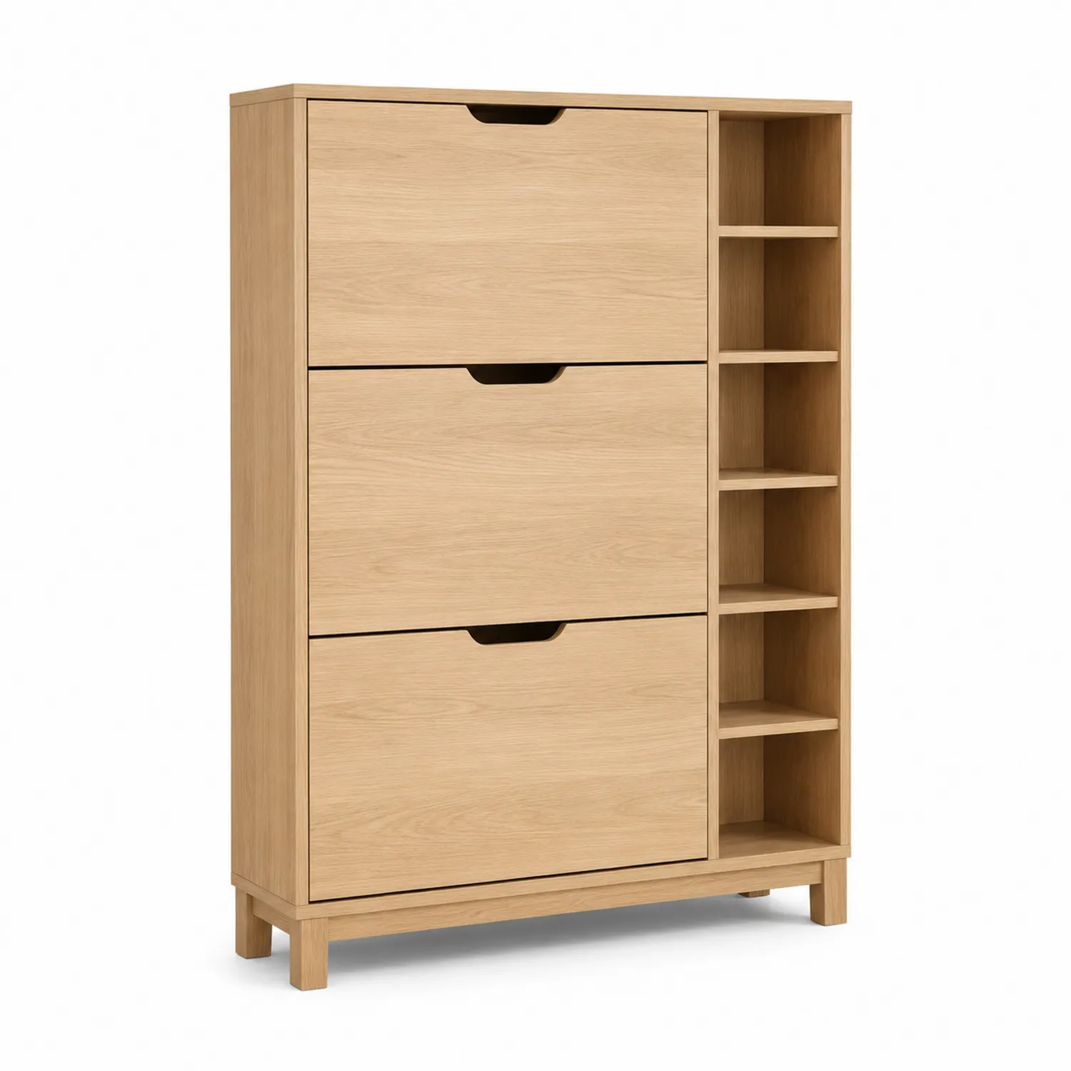 Szafka na buty drewno z półkami 130x80x30 cm