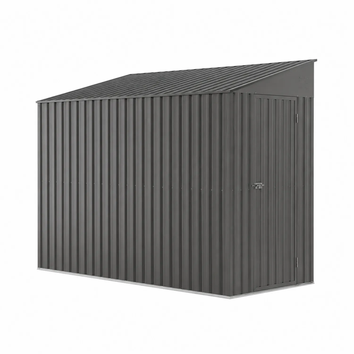 Metalowy schowek ogrodowy stal szara 210x100x180 cm