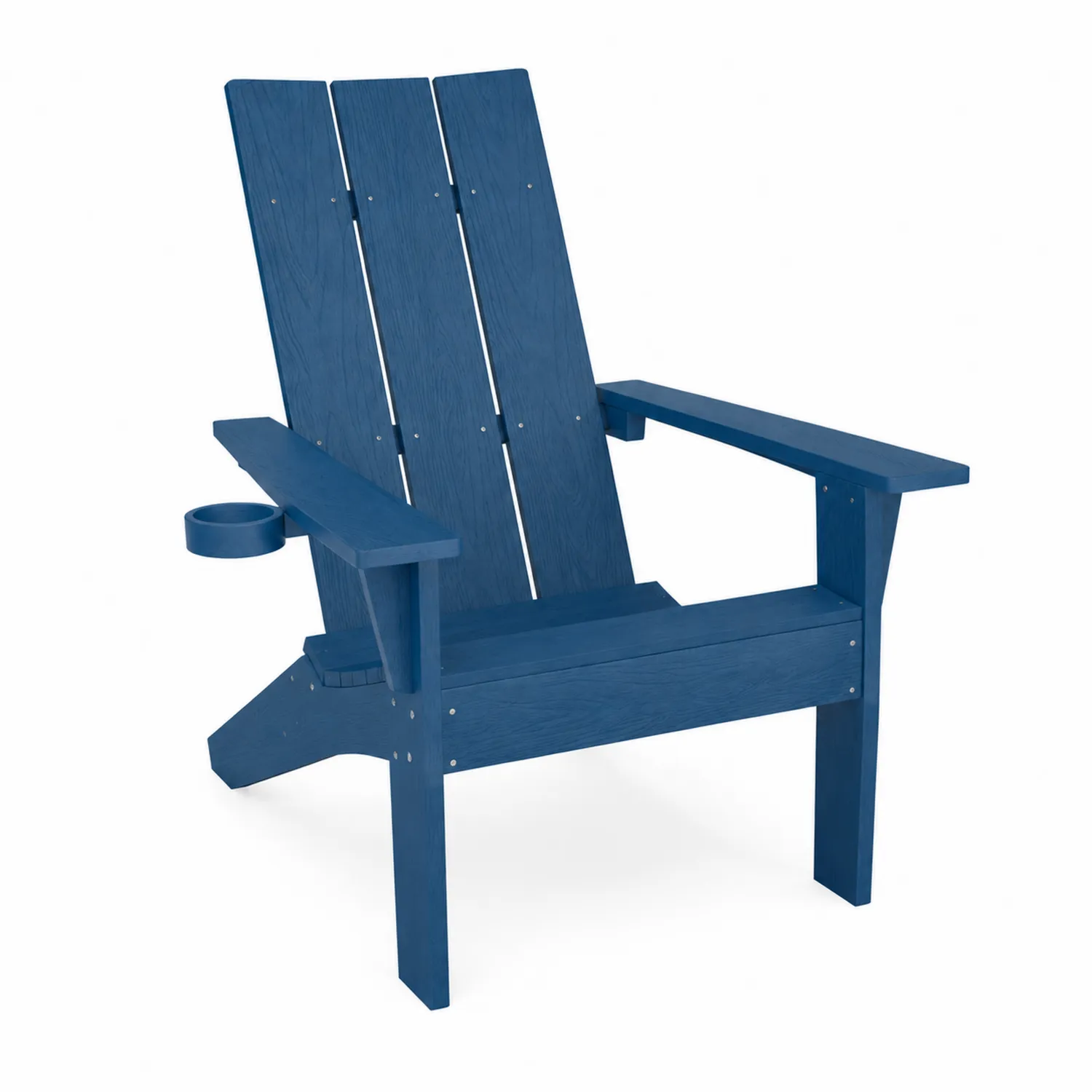 Krzesło ogrodowe Adirondack HDPE Niebieskie z Uchwytem na Kubek