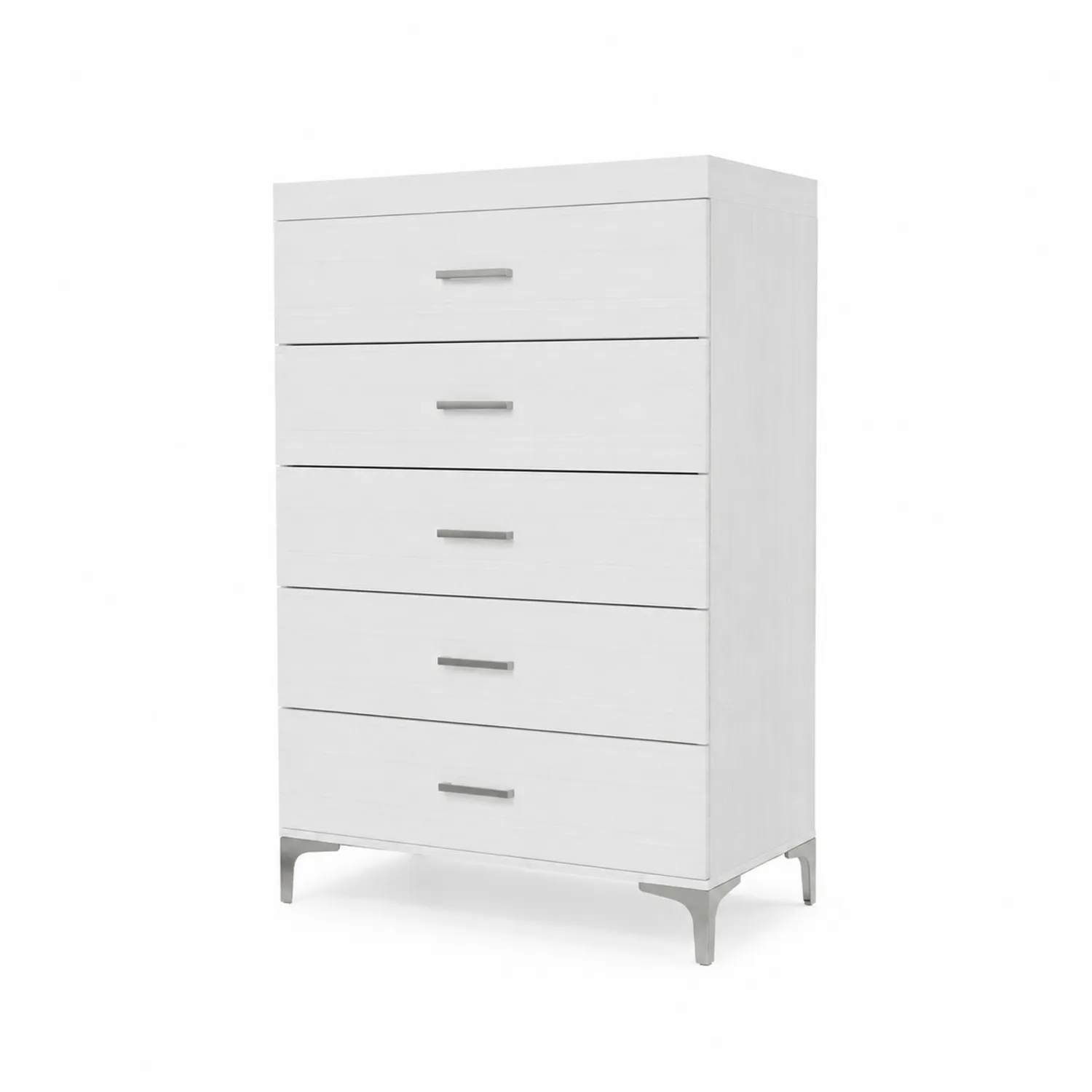 Komoda 5-szufladowa prostokątna 70x40x120 cm MDF Biała