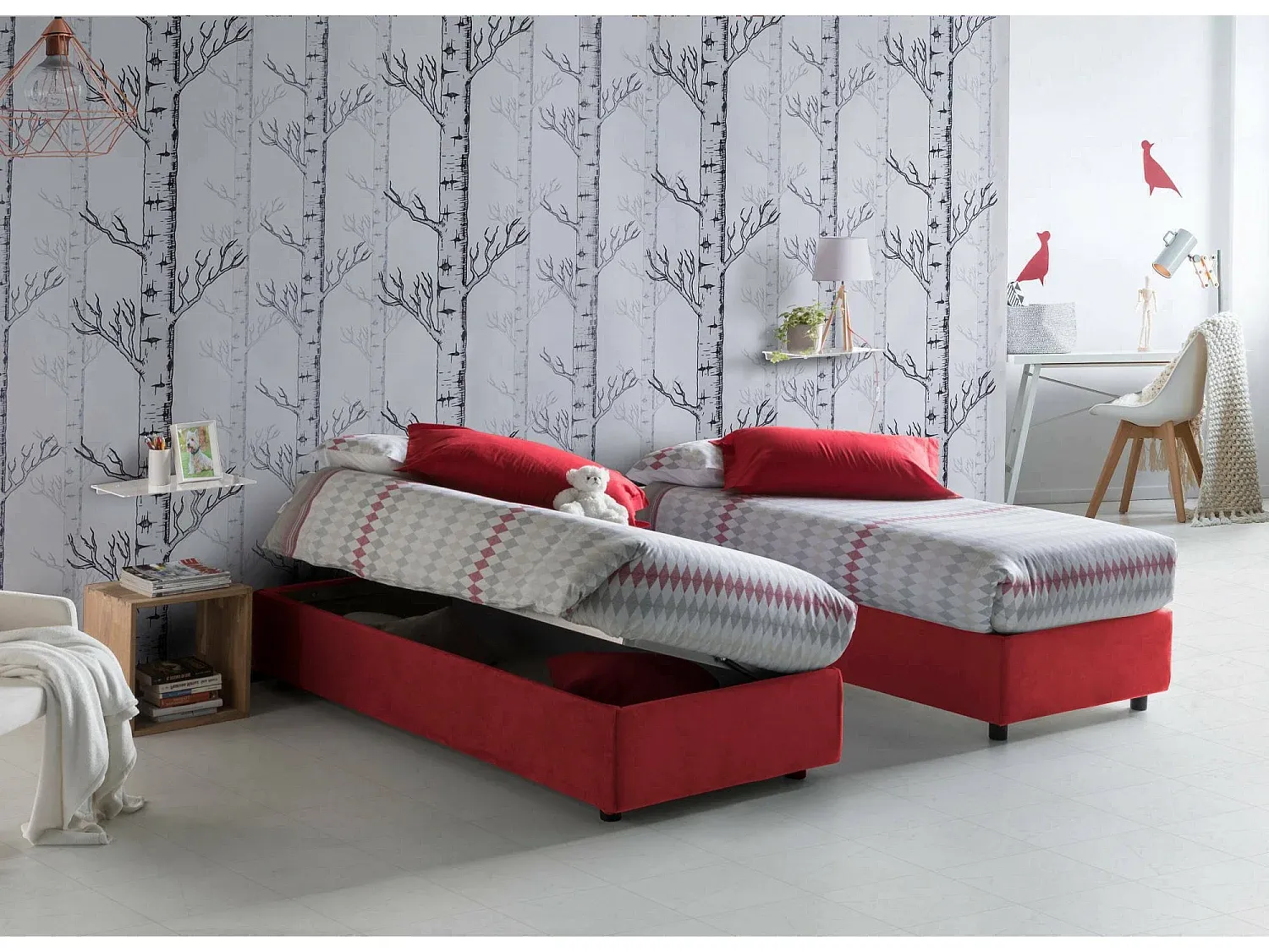 Schlafzimmer,Bereich Bett,Bett mit Bettkasten-FURNIARIVA