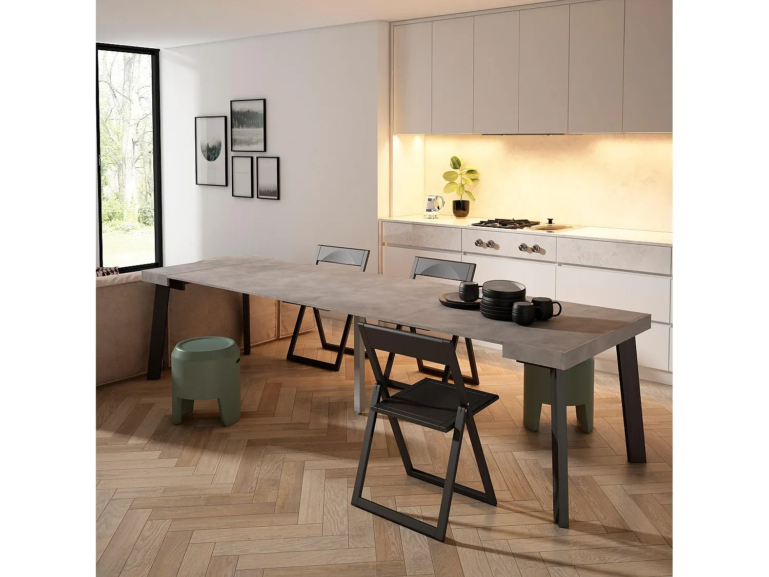 Wohnzimmer und Flur,Bereich Flurmöbel und Ordnungshelfer,Konsole ausziehbar-FURNIARIVA