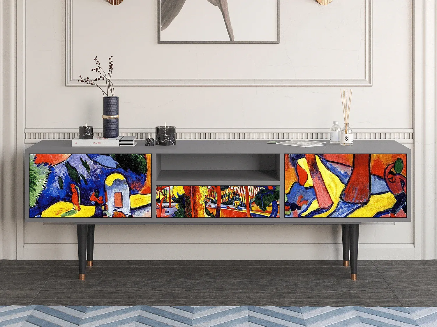 Wohnzimmer und Flur,Wohnzimmermöbel,TV-Board-FURNIARIVA
