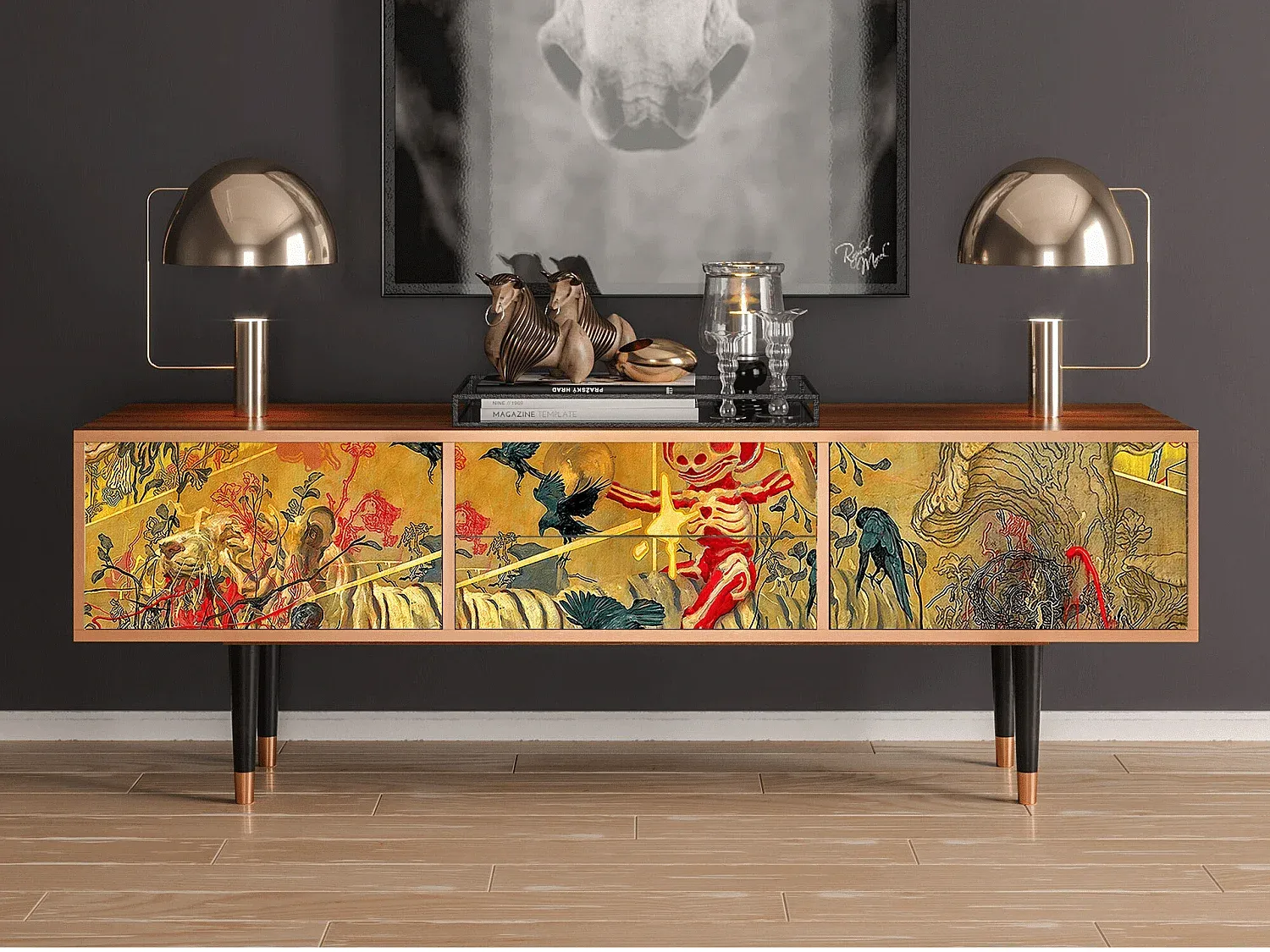 Wohnzimmer und Flur,Wohnzimmermöbel,TV-Board-FURNIARIVA