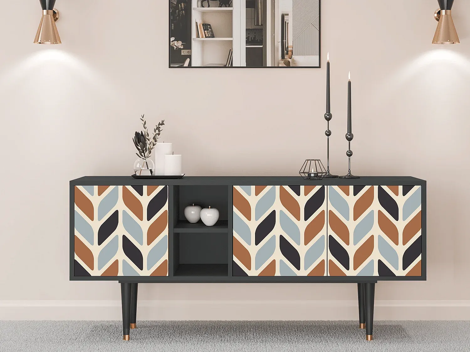 Wohnzimmer und Flur,Wohnzimmermöbel,TV-Board-FURNIARIVA
