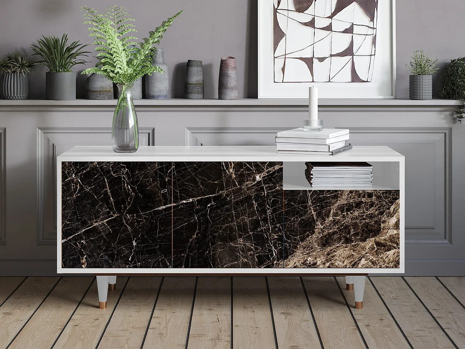 Wohnzimmer und Flur,Wohnzimmermöbel,TV-Board-FURNIARIVA