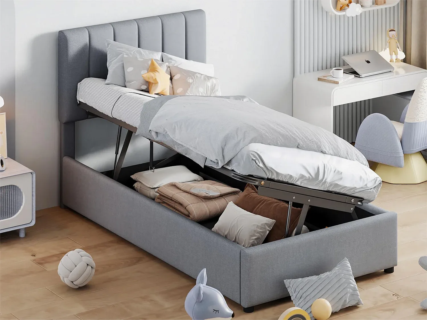 Schlafzimmer,Bereich Bett,Bett mit Bettkasten-FURNIARIVA