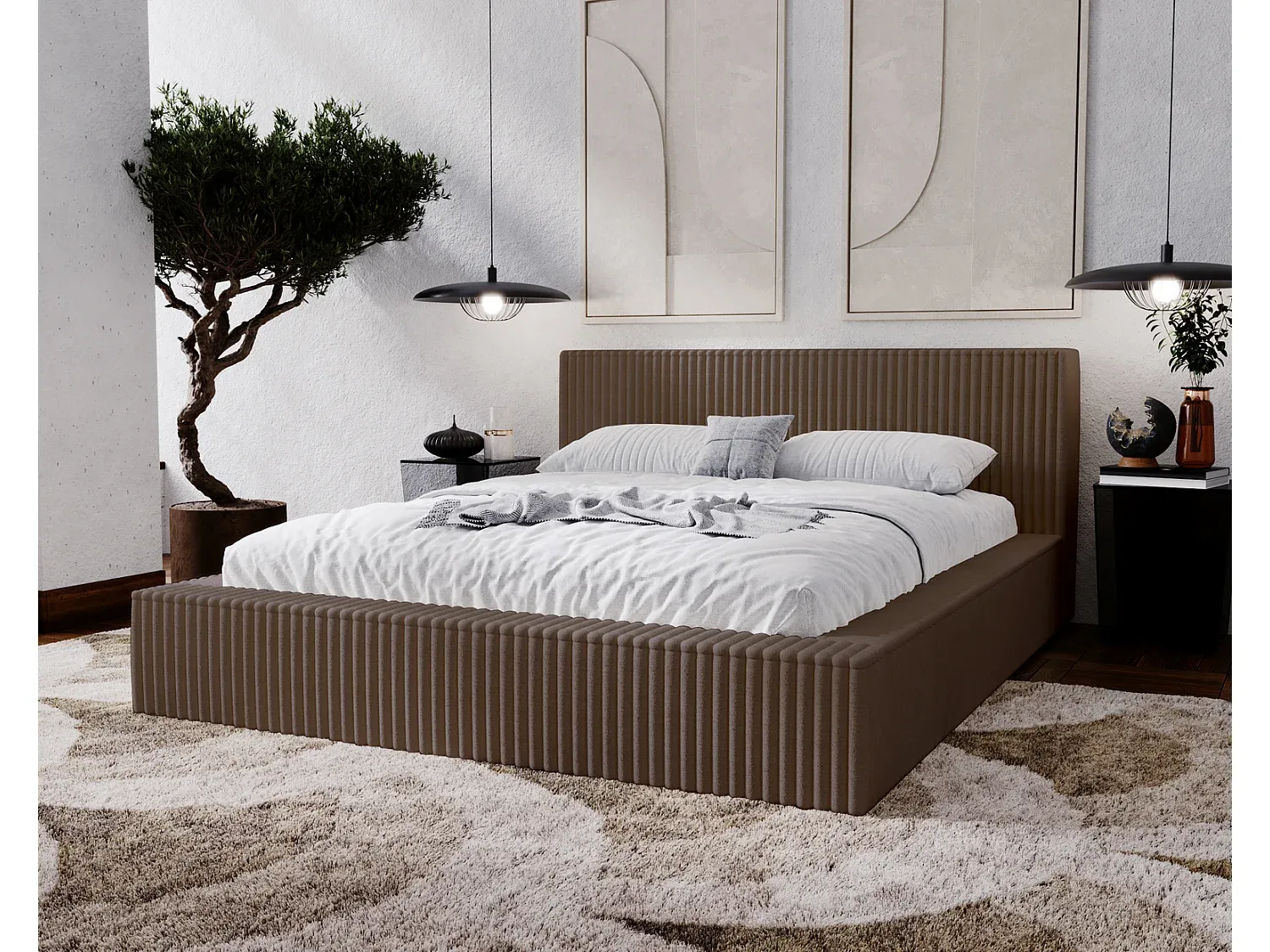 Schlafzimmer,Bereich Bett,Bett mit Bettkasten-FURNIARIVA