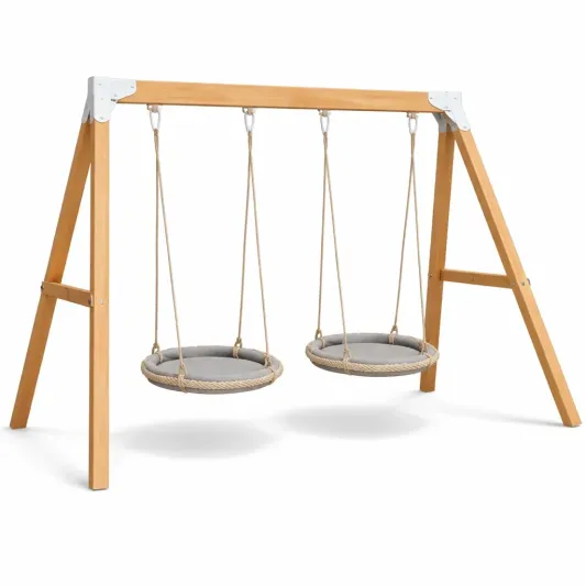 Doppelte Nestschaukel aus Holz für Kinder-furndina