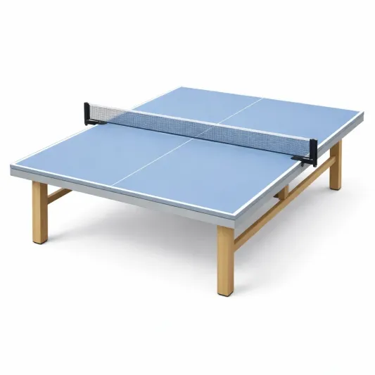 Tischtennisplatte Blau 274x152x76cm MDF Stahl-furndina