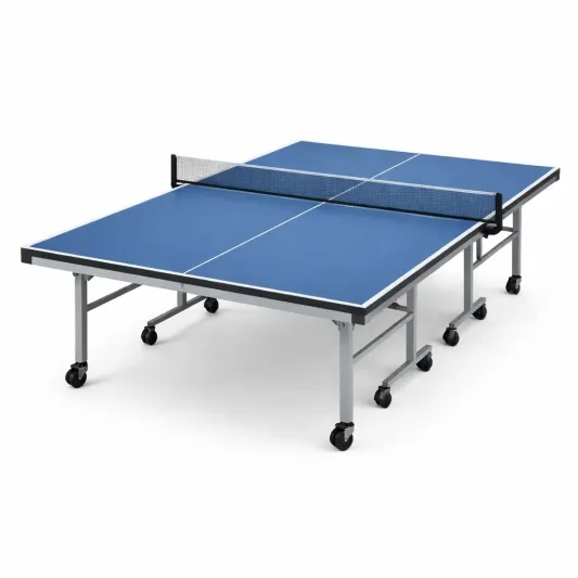 Blauer MDF und Stahl Tischtennistisch Klappbar 274cm x 152.5cm x 76cm-furndina