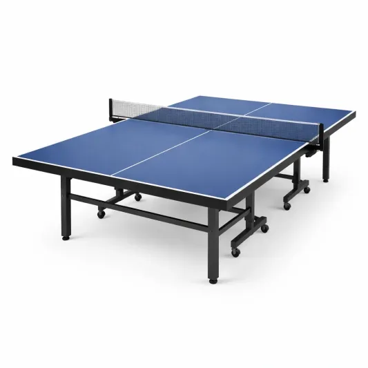 Klappbare Tischtennisplatte aus MDF und Stahl Blau 274x152.5x76 cm-furndina