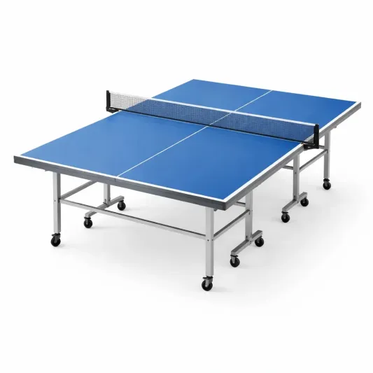 Klappbare Tischtennisplatte aus MDF und Stahl Blau-furndina