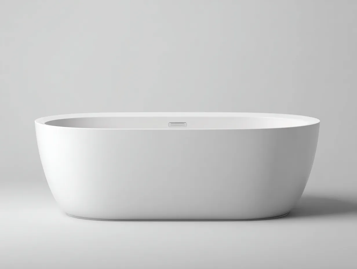 Badewanne 172×78×57 cm - Weiß - freistehende Wanne mit konischer Außenwand für das Badezimmer-Mazofahome