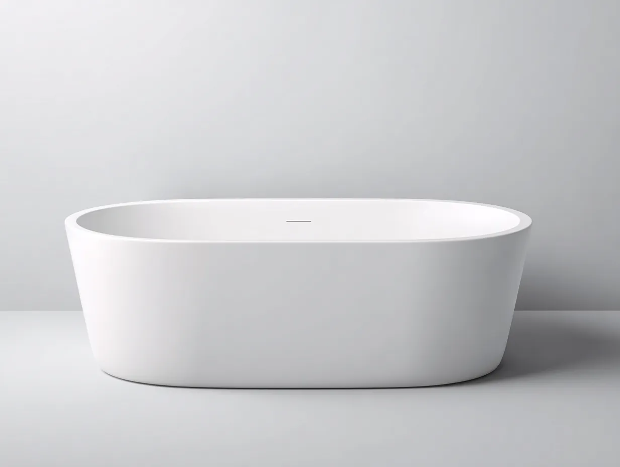 Badewanne 178×80×58 cm - Weiß - freistehende Wanne mit klarer Ovalform für das Badezimmer-Mazofahome