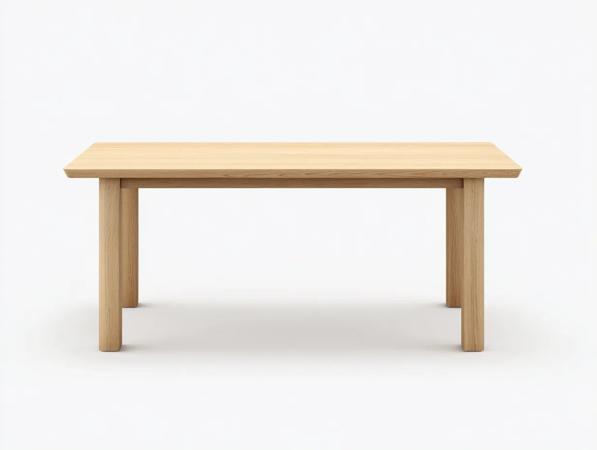Esstisch Eiche 220x95x75 cm - naturfarben - für Esszimmer mit geradliniger Optik-Mazofahome