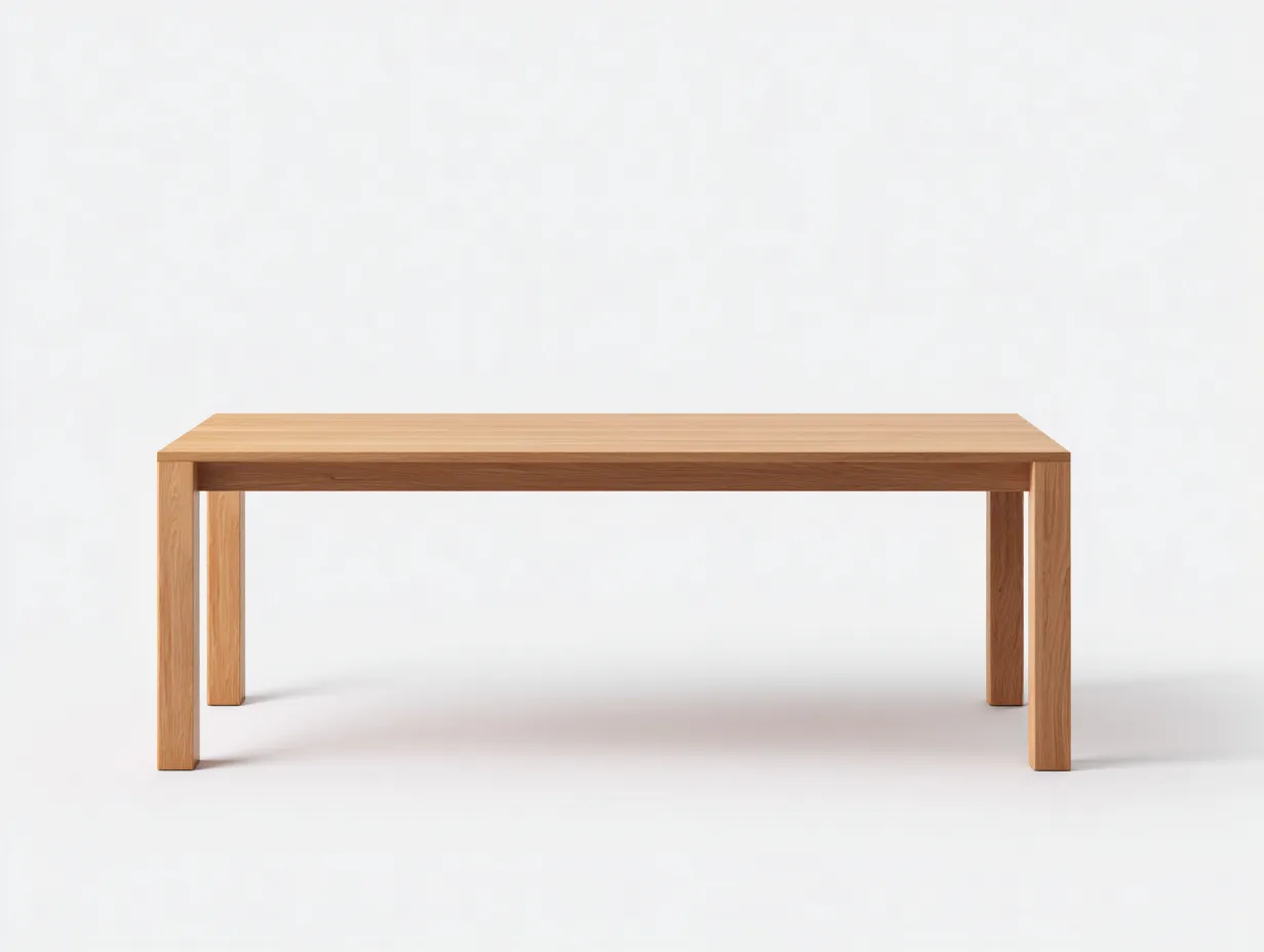 Esstisch Eiche 210x95x75 cm - naturbeige - für Esszimmer in gerader Form-Mazofahome