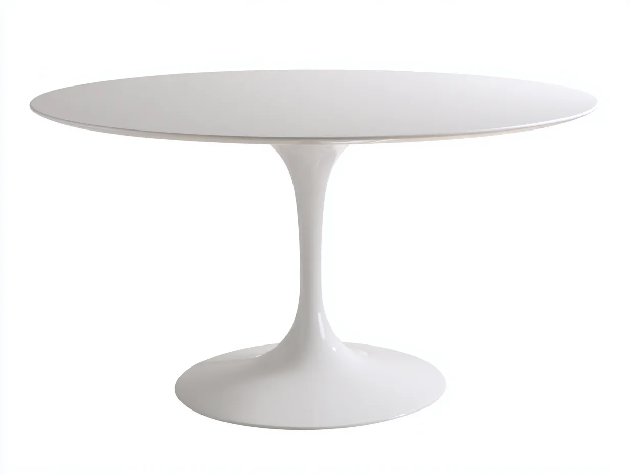 Esstisch Tulpenform 115x115x74 cm - weiß - für Esszimmer mit glatter Oberfläche-Mazofahome