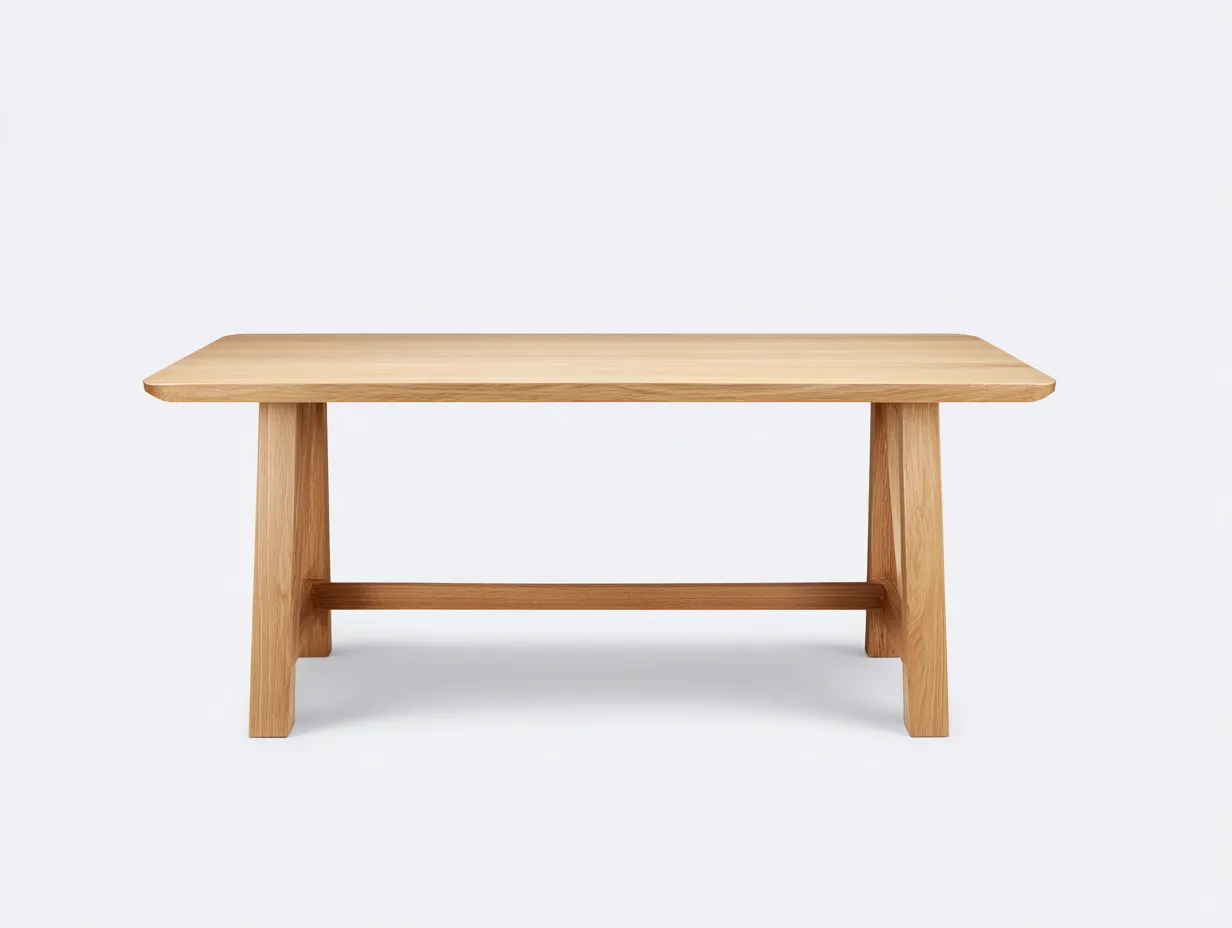 Esstisch Massivholz 180x90x75 cm - naturfarben - für Esszimmer im klaren Design-Mazofahome
