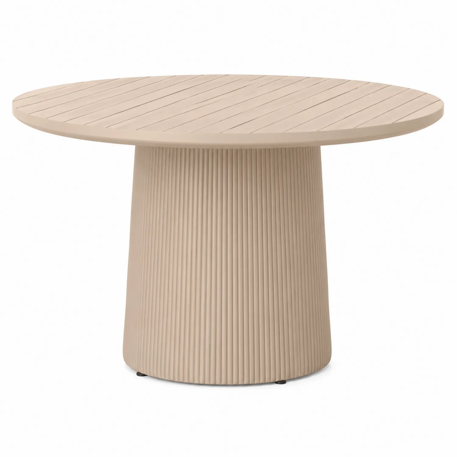 Okrągły stół polipropylenowy, Beżowy, 90 cm