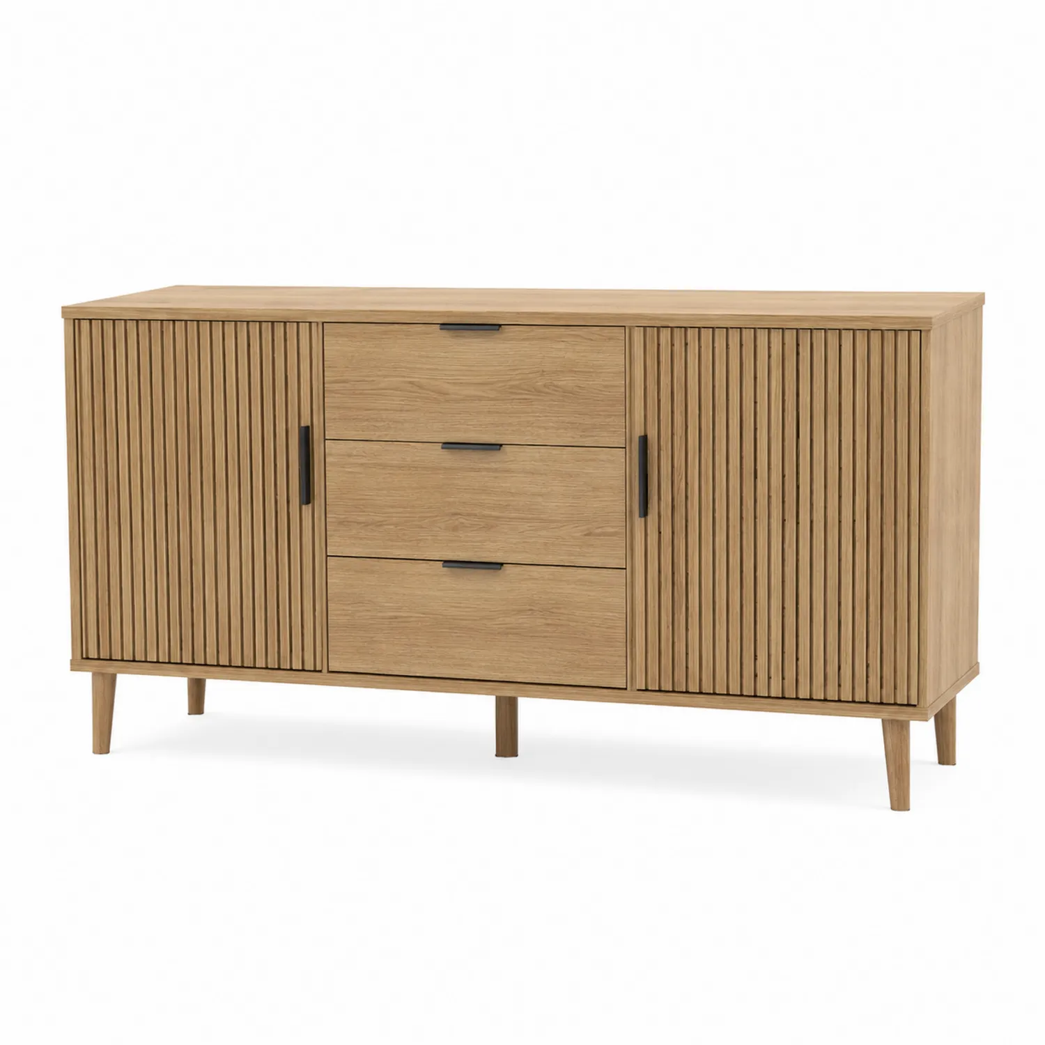 Kredens z drewna dębowego z MDF 150x40x80 cm