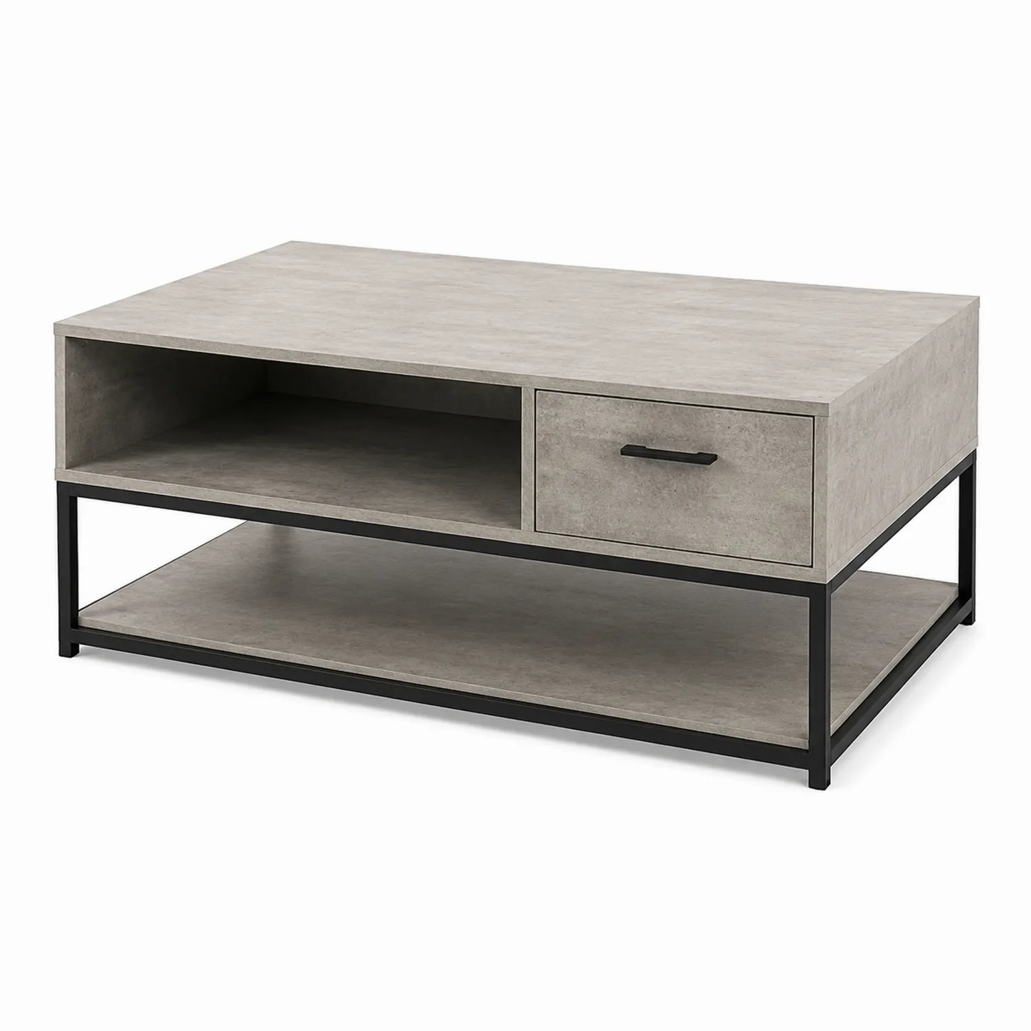 Stolik kawowy z drewna i metalu 120x60x45 cm