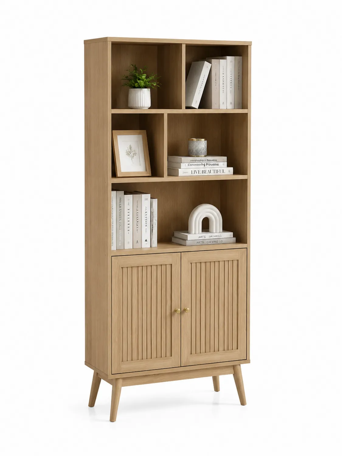 Regał z płyty MDF z drzwiami 180x80x30 cm