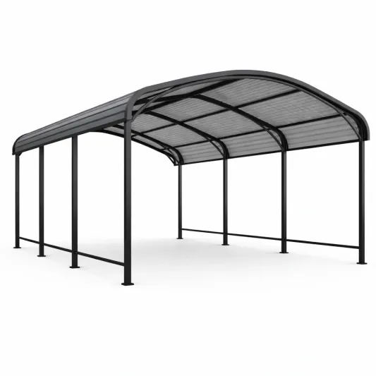 Carport Aluminium Polycarbonatdach Schwarz-furnzexa