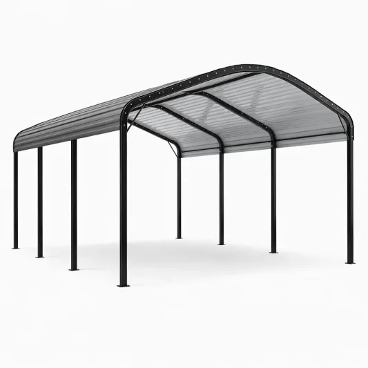 Carport aus Stahl mit Polycarbonatdach 500x300x250cm-furnzexa