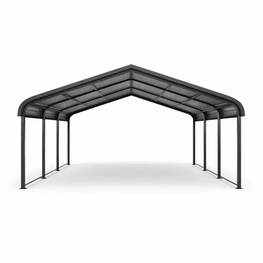 Stahl Doppelcarport 600x300x250 cm Anthrazit-furnzexa