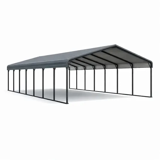 Metall Carport Überdachung 9m x 7m Anthrazit-furnzexa
