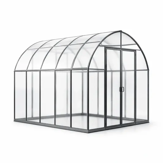 Aluminium Gewächshaus mit Polycarbonat 300x250x220cm-furnzexa