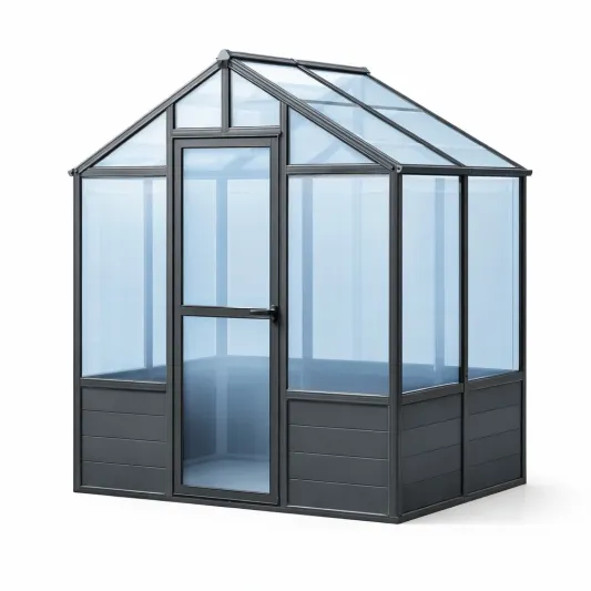 Gewächshaus Aluminium Polycarbonat 190x195x208cm-furnzexa