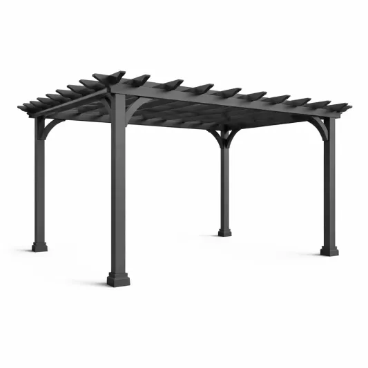 Metall Pergola 3x3x2.5m Schwarz-furnzexa